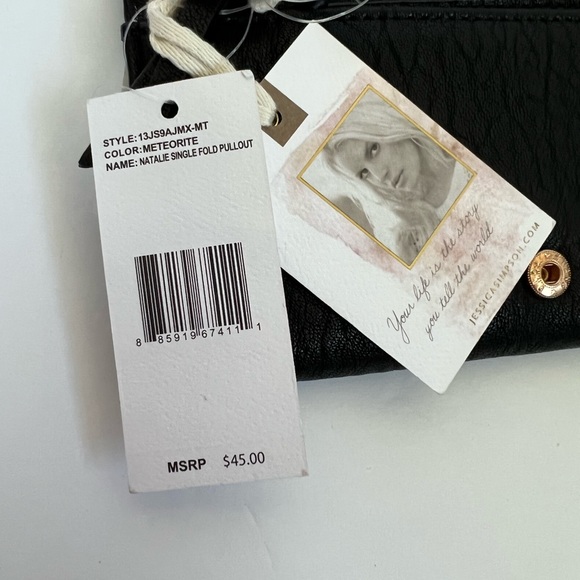 NWT JESSICA SIMPSON NATALIE SINGLE FOLD PULLOUT WALLET CASE ORGANIZER - Picture 7 of 7